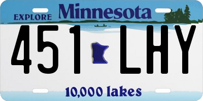 MN license plate 451LHY