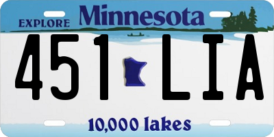 MN license plate 451LIA
