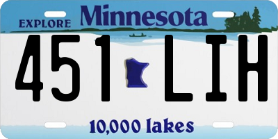 MN license plate 451LIH