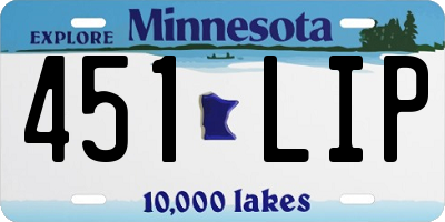 MN license plate 451LIP