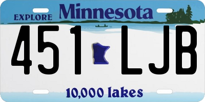 MN license plate 451LJB