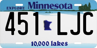 MN license plate 451LJC