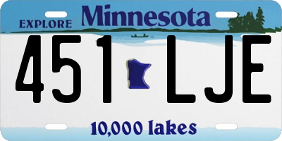 MN license plate 451LJE