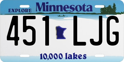 MN license plate 451LJG