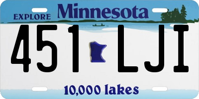 MN license plate 451LJI