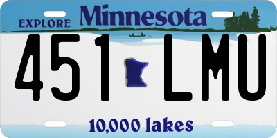 MN license plate 451LMU