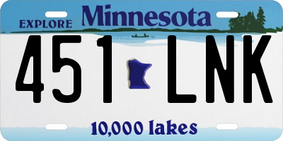 MN license plate 451LNK