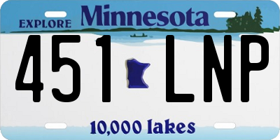 MN license plate 451LNP