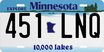 MN license plate 451LNQ