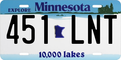 MN license plate 451LNT