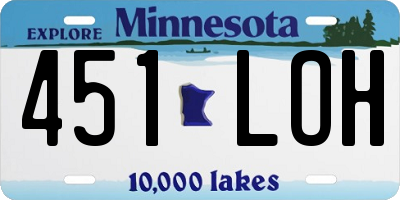 MN license plate 451LOH