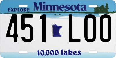 MN license plate 451LOO