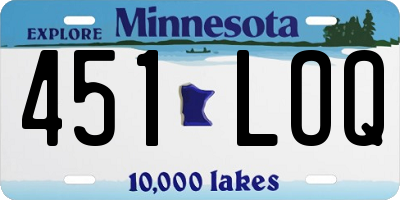 MN license plate 451LOQ