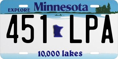 MN license plate 451LPA