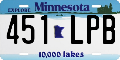 MN license plate 451LPB