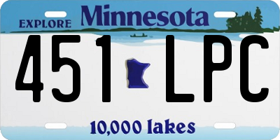 MN license plate 451LPC