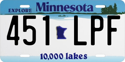 MN license plate 451LPF