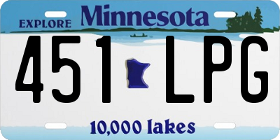 MN license plate 451LPG