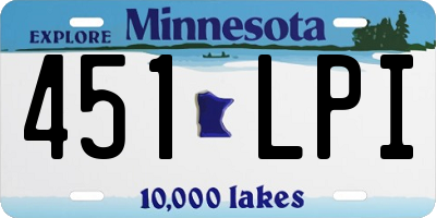MN license plate 451LPI