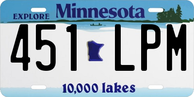 MN license plate 451LPM