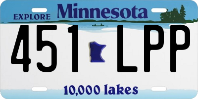 MN license plate 451LPP