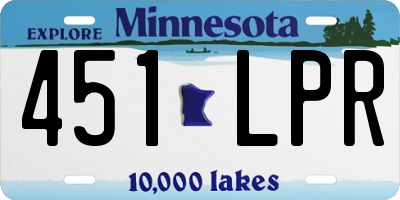 MN license plate 451LPR
