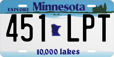 MN license plate 451LPT