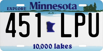 MN license plate 451LPU