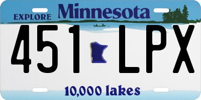 MN license plate 451LPX