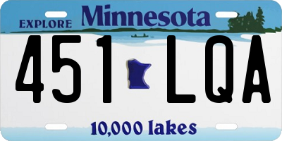 MN license plate 451LQA