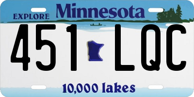 MN license plate 451LQC