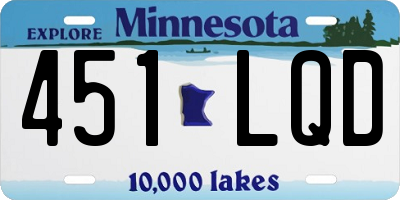 MN license plate 451LQD