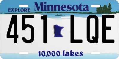 MN license plate 451LQE