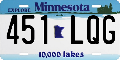 MN license plate 451LQG