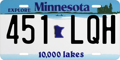 MN license plate 451LQH