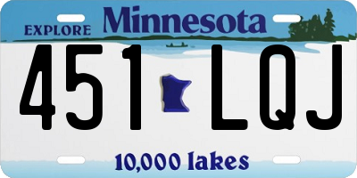 MN license plate 451LQJ