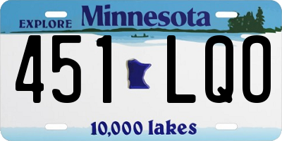 MN license plate 451LQO