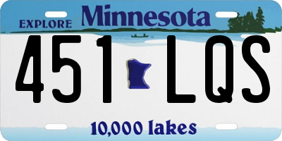 MN license plate 451LQS