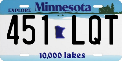 MN license plate 451LQT