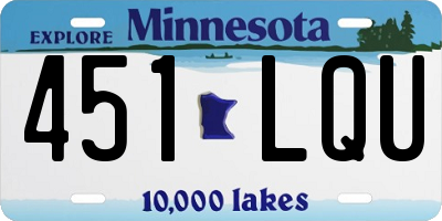 MN license plate 451LQU
