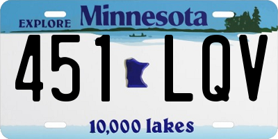 MN license plate 451LQV