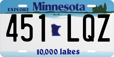 MN license plate 451LQZ