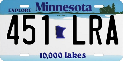 MN license plate 451LRA