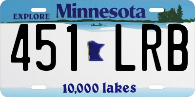 MN license plate 451LRB