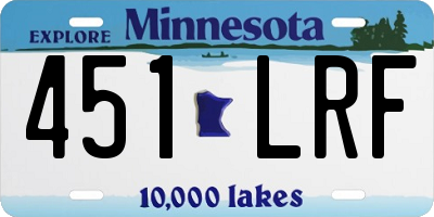 MN license plate 451LRF