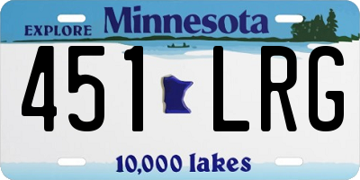 MN license plate 451LRG