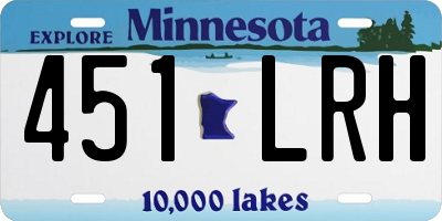 MN license plate 451LRH