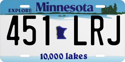 MN license plate 451LRJ