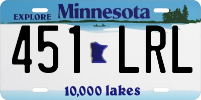 MN license plate 451LRL