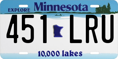 MN license plate 451LRU